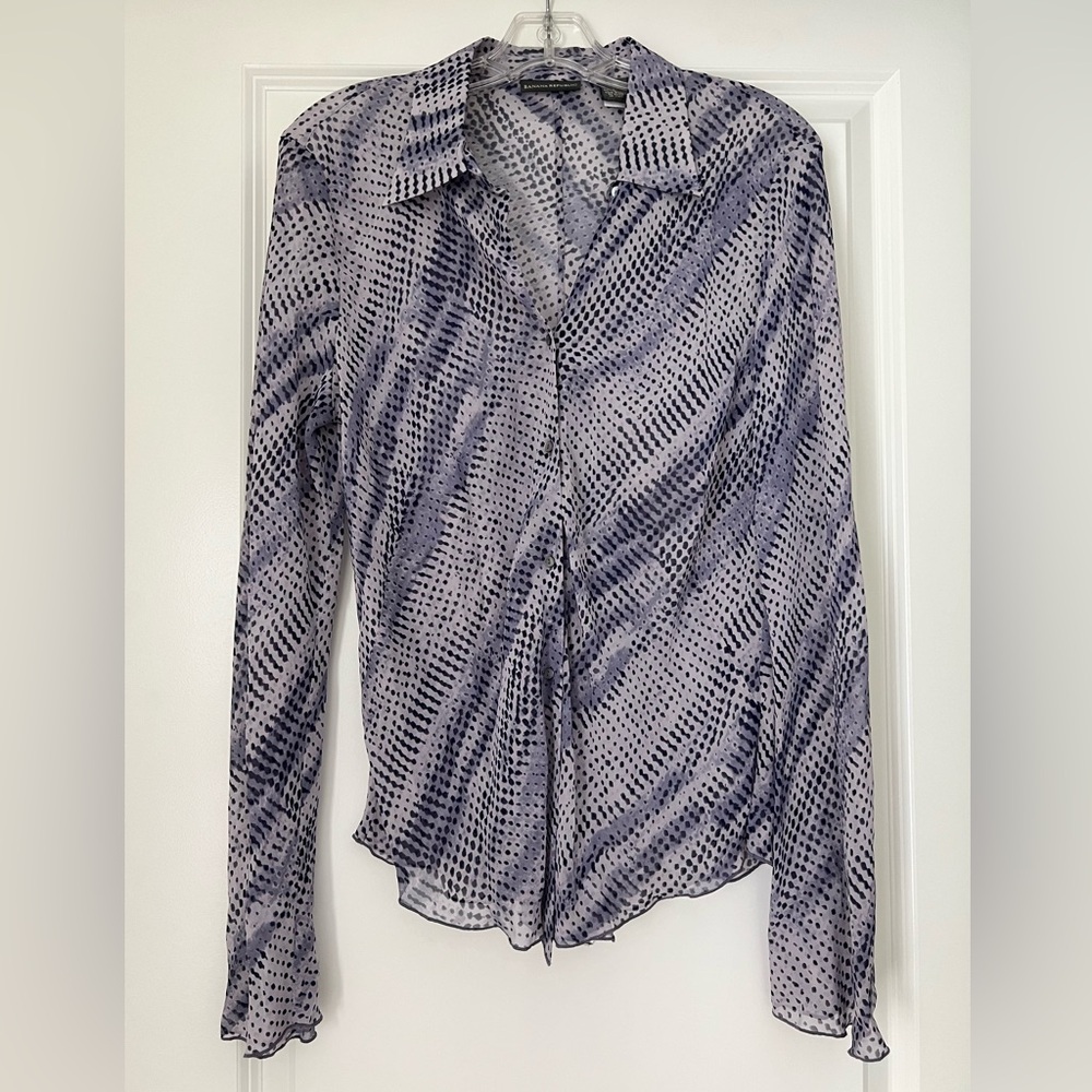 Banana Republic Sheer Silk Blouse
